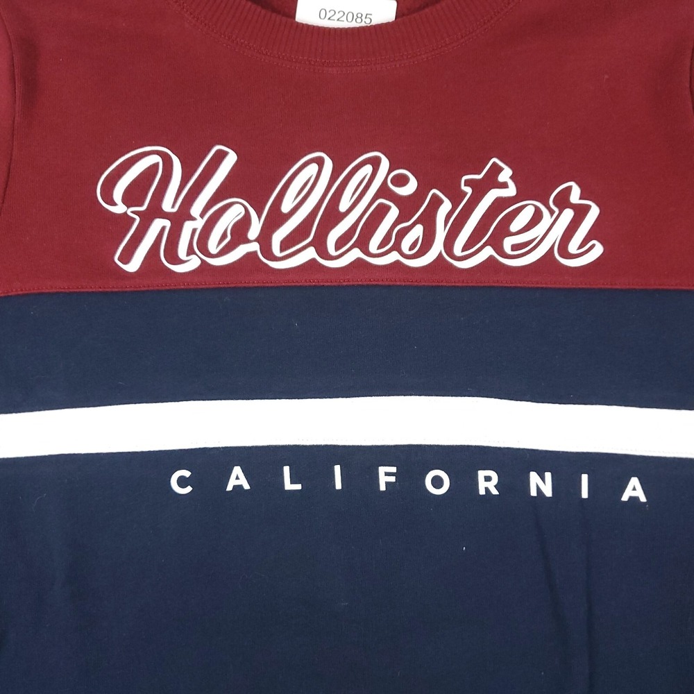 Hollister Sweater Adult Medium Blue Red Casual Pullover Sweatshirt - Picture 2 of 9